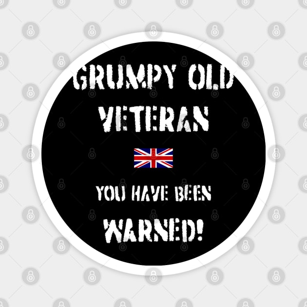 Grumpy Old Veteran (GB) Magnet by BearCaveDesigns